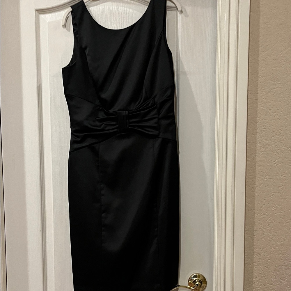 White House Black Market Black Bow Detail Mini Dress